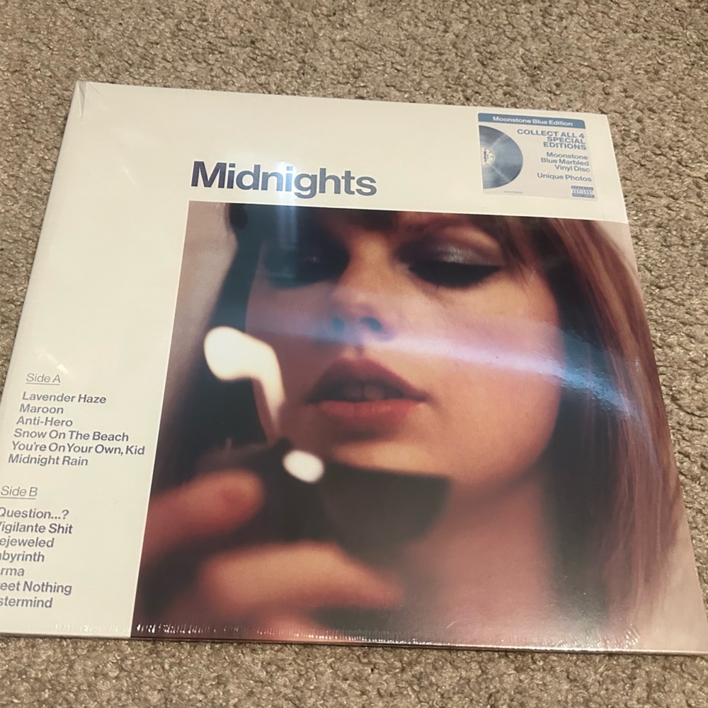 Taylor Swift Midnights vinyl, Moonstone Blue Edition. NWT, still wrapped.
